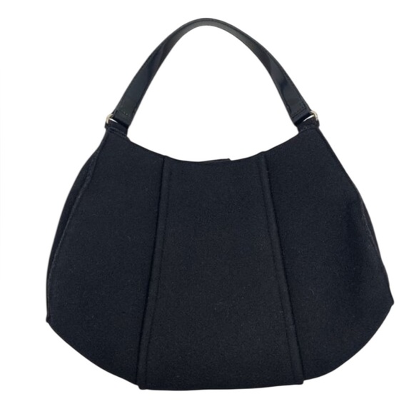 Kate Spade Cadee Black Wool Blend Satchel Shoulder Bag EUC - Picture 2 of 6